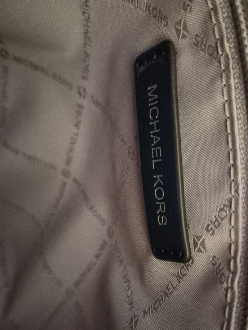 Michael Kors Vincent Navy and White Logo Stripe Tote - Picture 6 of 7